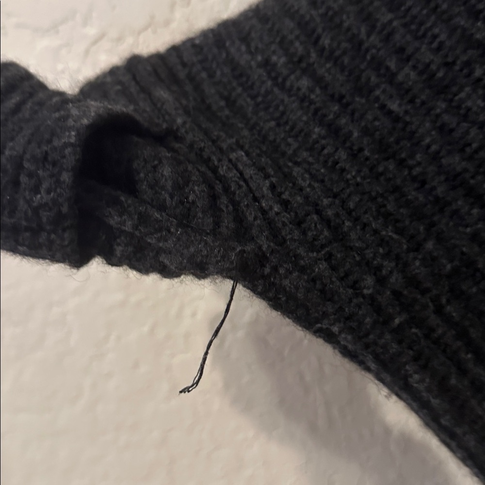 BCBGMaxAzria Charcoal Zip-Up Sweater x - Picture 5 of 6